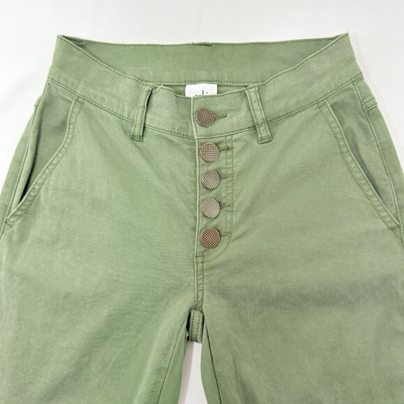 Cabi Cargo Pants Skinny Women Size 0 Green Utility Carpenter Outdoor Button Fly - Picture 10 of 12